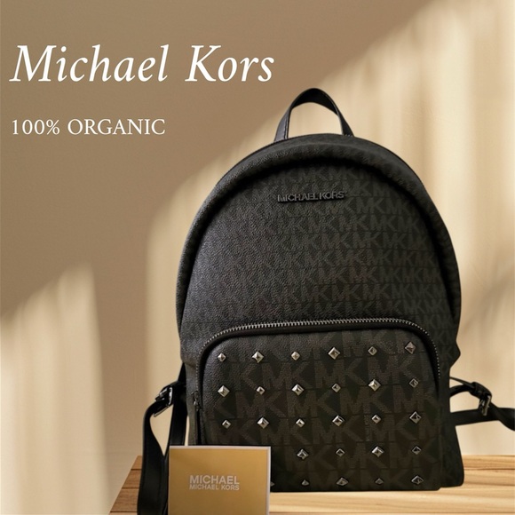 Michael Kors Handbags - Michael Kors Black Studded Backpack